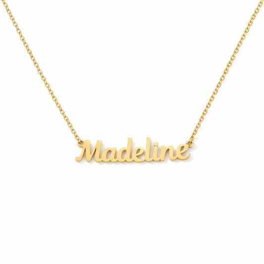 Maison NEMA - Collier Prénom Personnalisable — Script Français - Bijou Acier Inoxydable