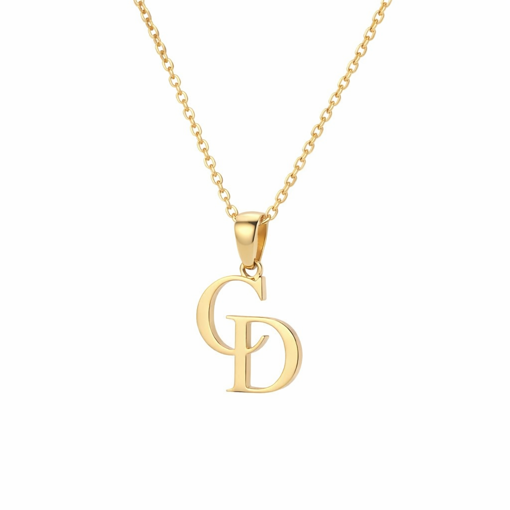 Collier Médaillon Signature — Initiale